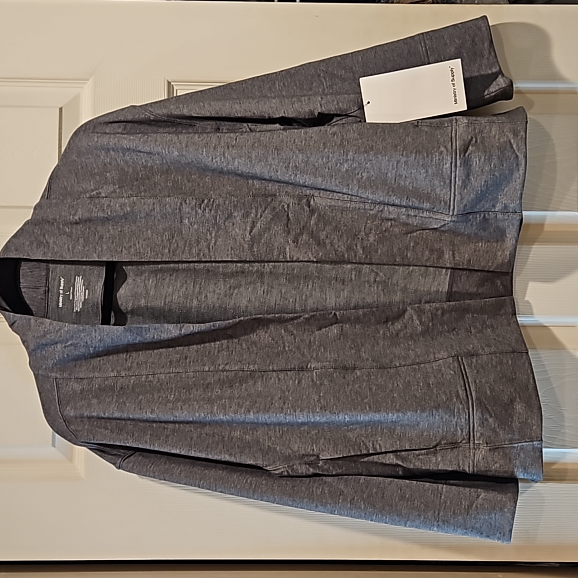 Ministry Of Supply Fusion Terry Wool Heathered Gray, Nwt,L — image 7 of 8